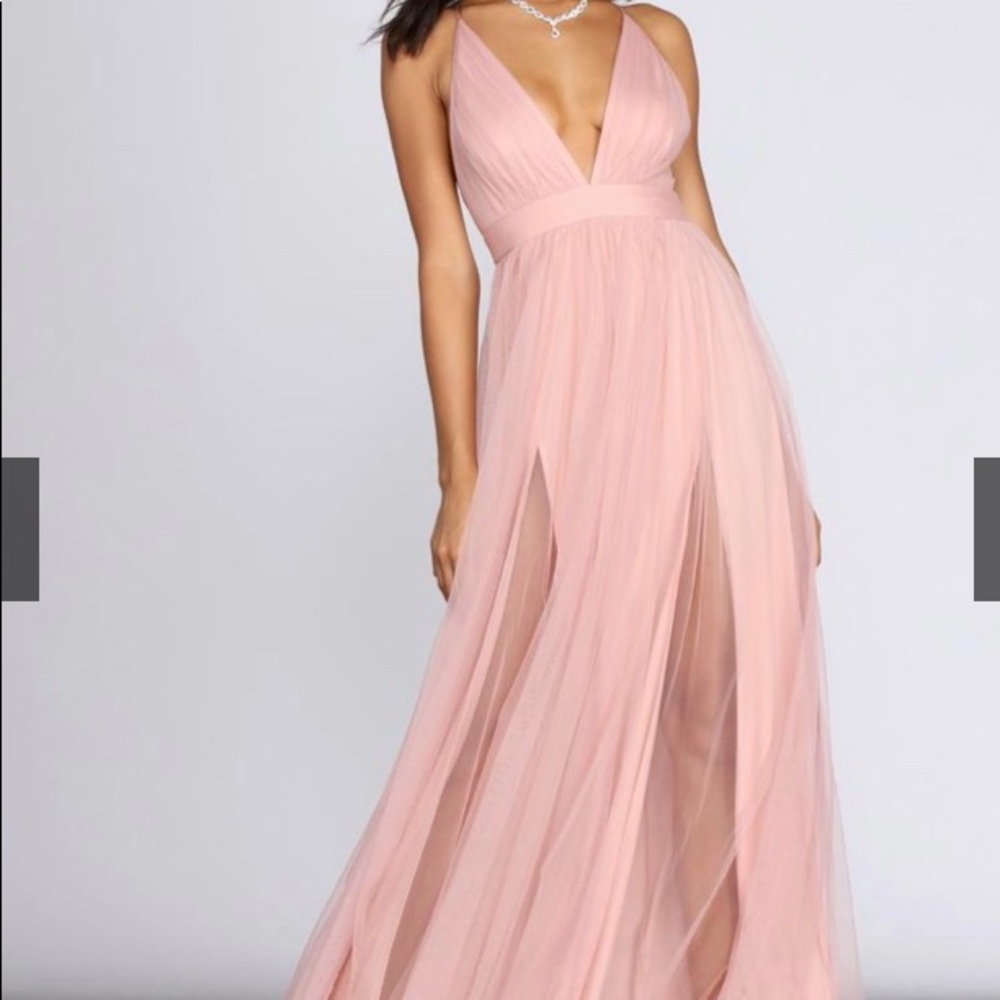 Elisabeth pleated tulle fromal dress 🎀